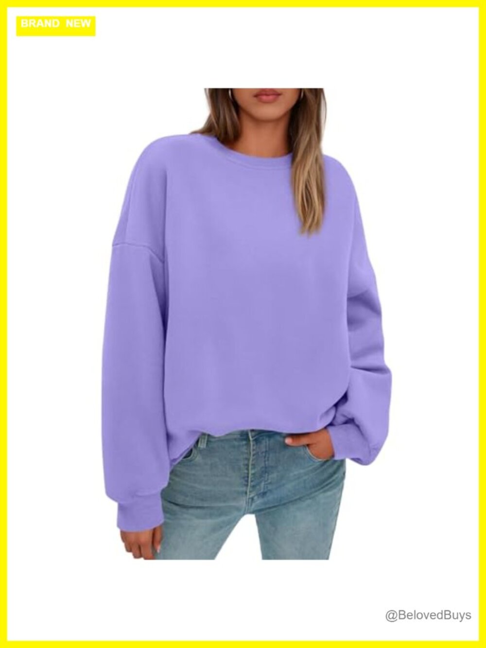 Oversized Crewneck Sweatshirt Women Loose Fit Fleece Pullover Cute Y2K